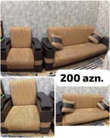 Divan kreslo dəsti satılır Divan bazalı hər üçü açılır. *Qiymət 200 — Mebel