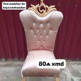 Zərif klassik üslubda yeməkxana/zal stulu. - Yuxarı hissədə qızılı — Ürünler