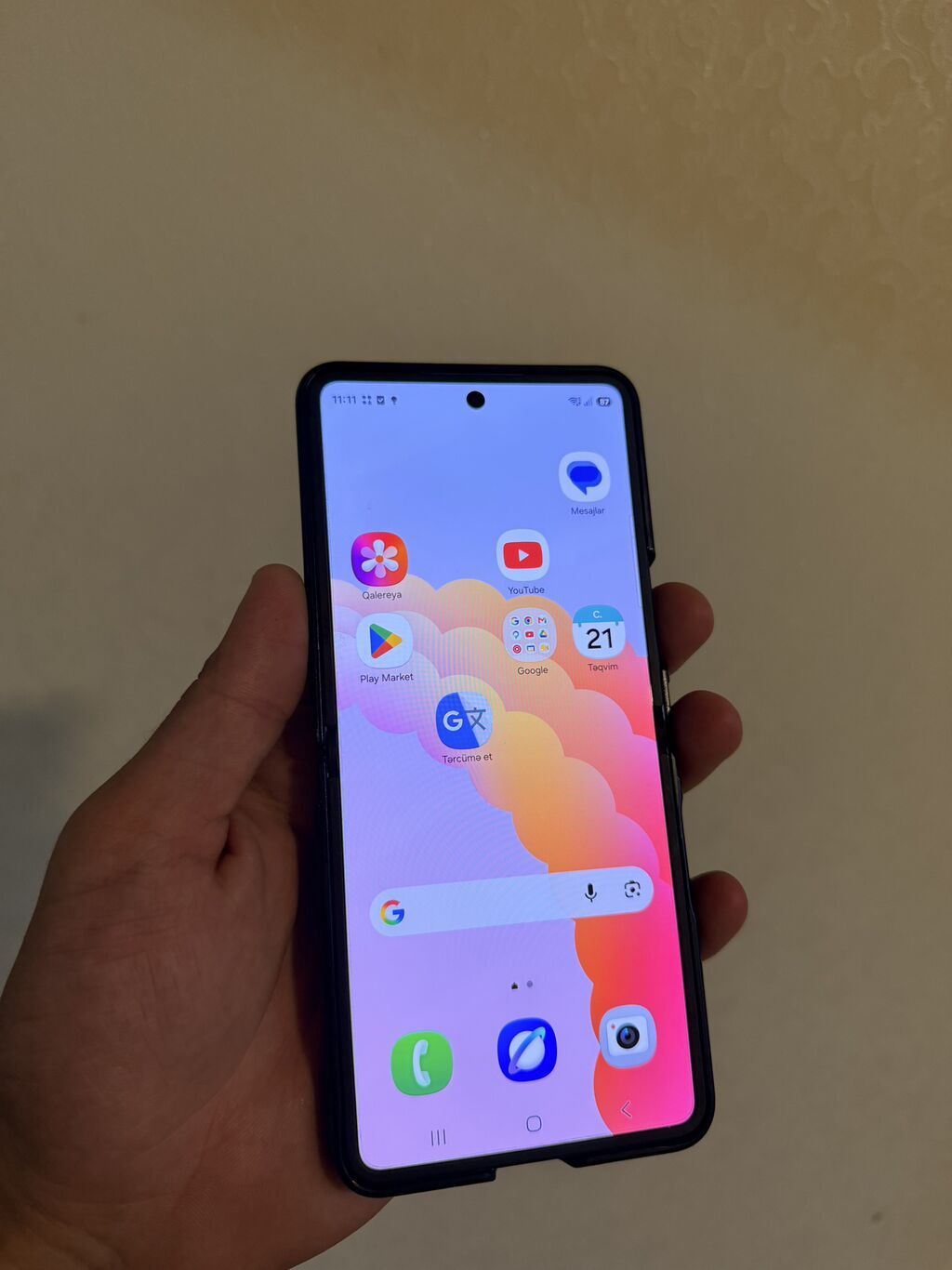 Samsung Galaxy Z Flip7, 256 GB, rəng - Göy, İki sim kartlı, Sənədlərlə — Samsung, Bakı