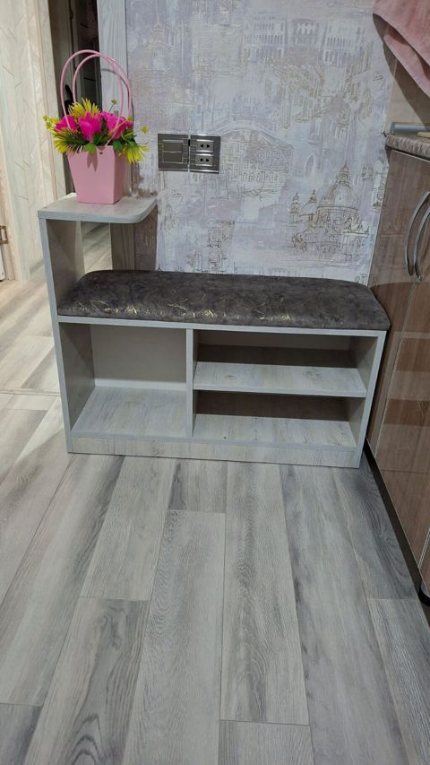 Ayaqqabı dolabı və oturacaq-bəncik kombinəsi - Material: Laminat MDF