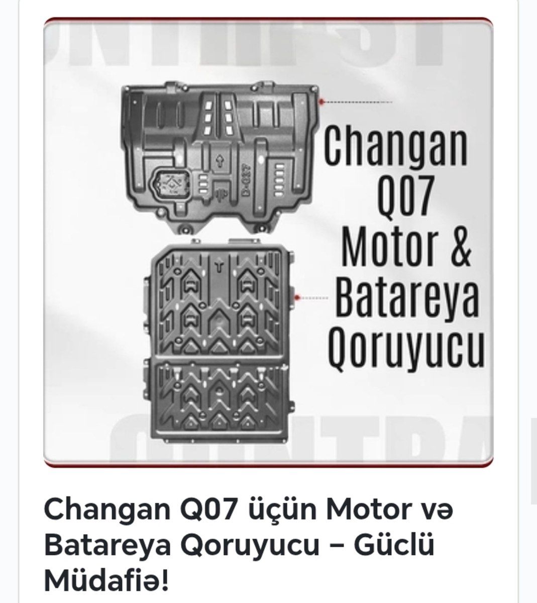 Changan Q07 aksesuarları — Ehtiyat hissələri və aksesuarlar, Bakı (11)