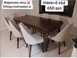 Mətbəx üçün, Yeni, Açılan, Dördbucaq masa, 6 stul — Jale_Mebel — Мебель