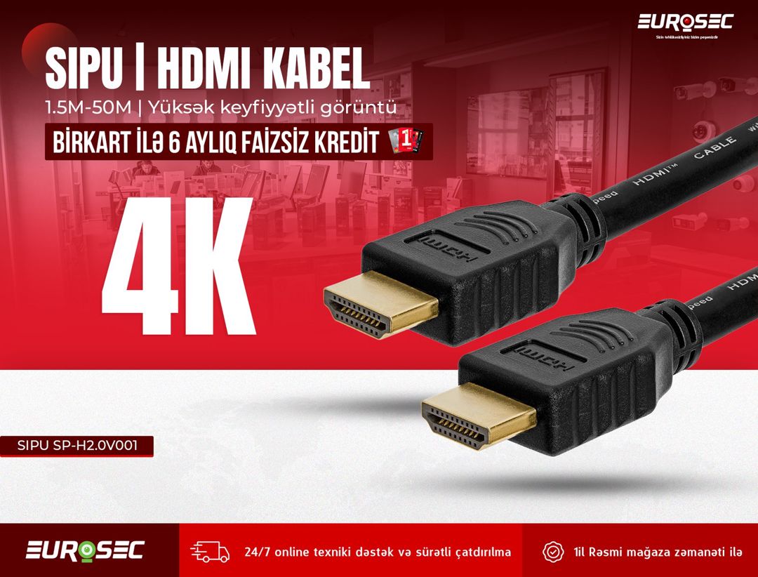 Sipu SP-H14V001 HDMI CABLE — Elektronika, Bakı
