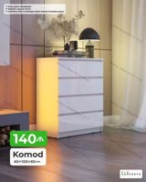 Komod – müasir minimalist dizaynlı, 3 geniş çekmecəli model. Ölçü — Ürünler