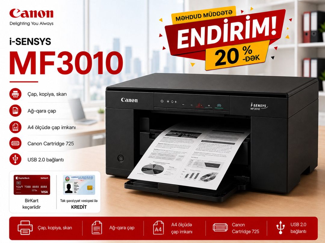 Printer "Canon i-SENSYSMF3010" — Elektronika, Bakı