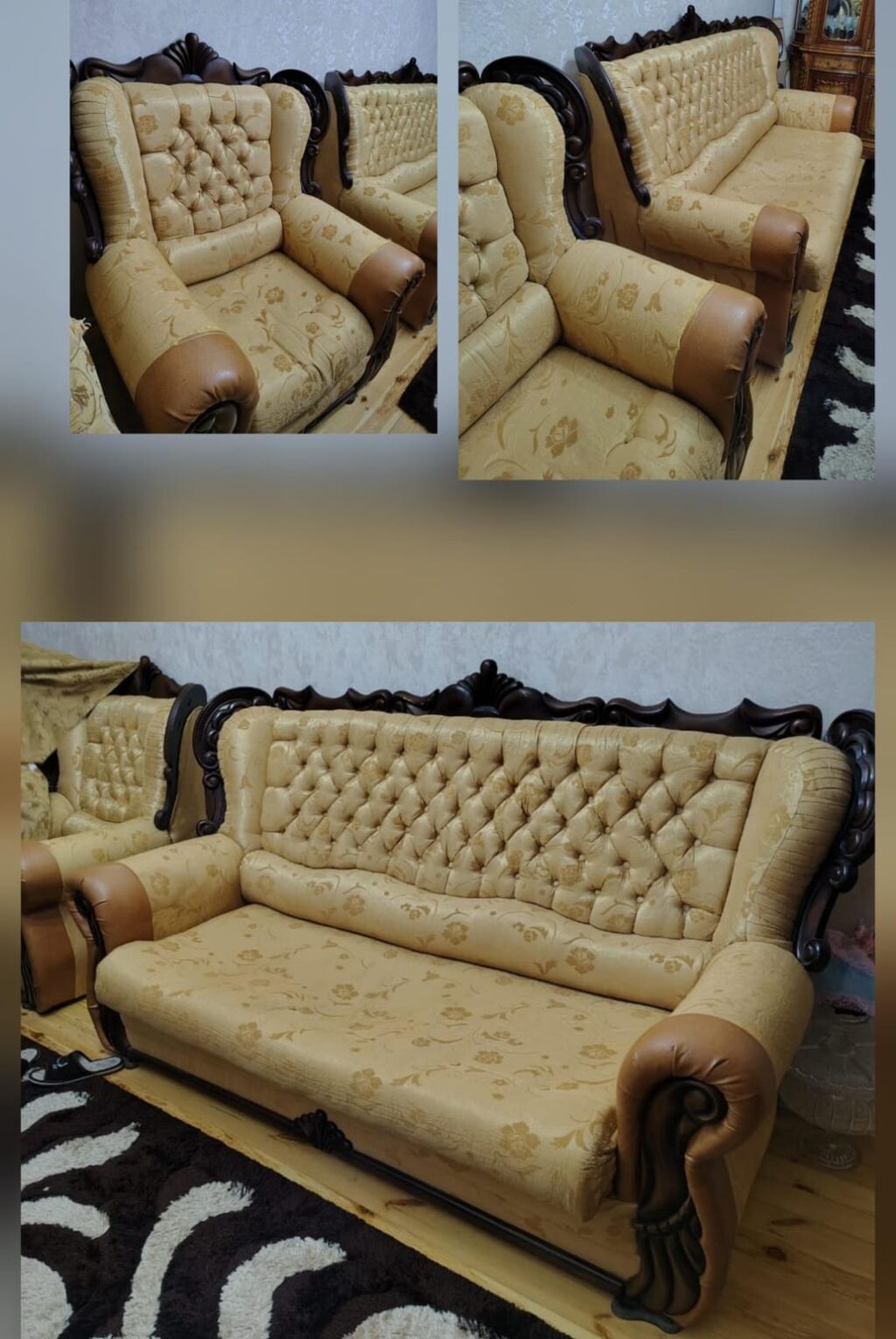 Endirim edildi. divan kreslo desti. acilir taxt kimi olurm Qiymet 300 — Mebel, Bakı