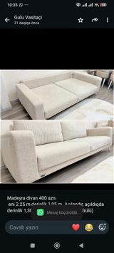 Madeyra divan 400 azn. eni 2.25 m derinlik 1,05 m. Açılandır — Goods