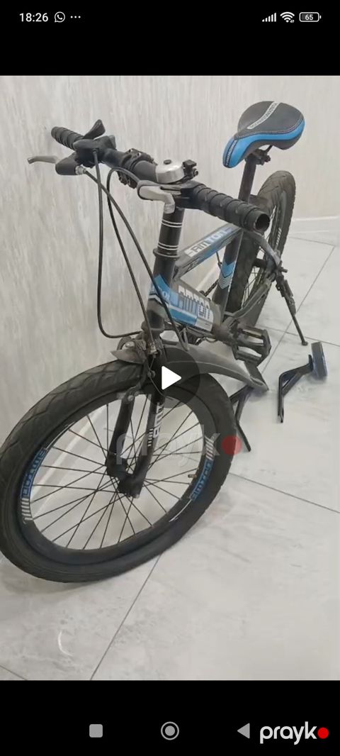 Uşaq velosipedi – Amtron (20” təkər) - Rəng: Qara-mavi dizayn, uyğun
