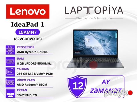Lenovo IdeaPad 1 15AMN7 82VG00WXUS — Bakı