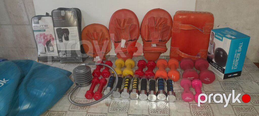 Fitnes və döyüş idmanları üçün avadanlıq seti 2 ədəd boks əlcəyi 2 — İdman və istirahət, Digah (2)