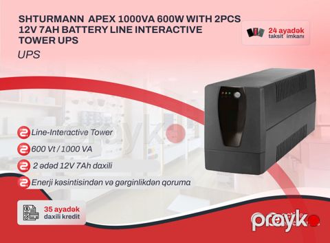 Ups shturmann apex 1000VA 600W — Bakı