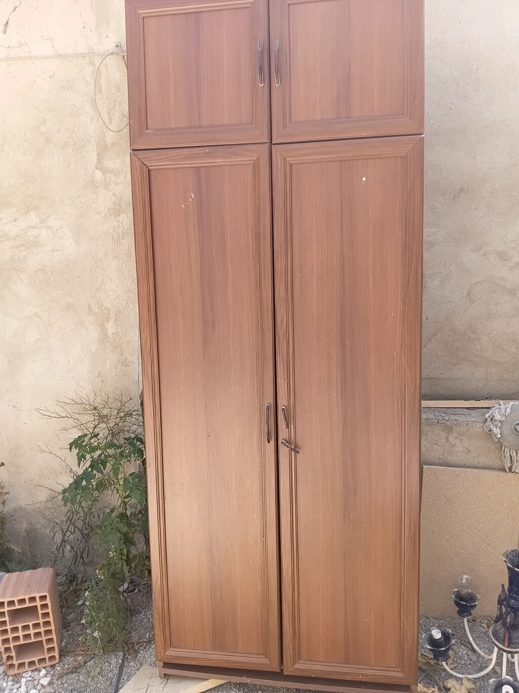Iki bölməli paltar şkafı - Material: ağac teksturalı laminat/MDF - — Mebel, Bakı (2)
