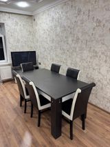 Qonaq otağı üçün, İşlənmiş, Açılmayan, Dördbucaq masa, 6 stul — Mebel