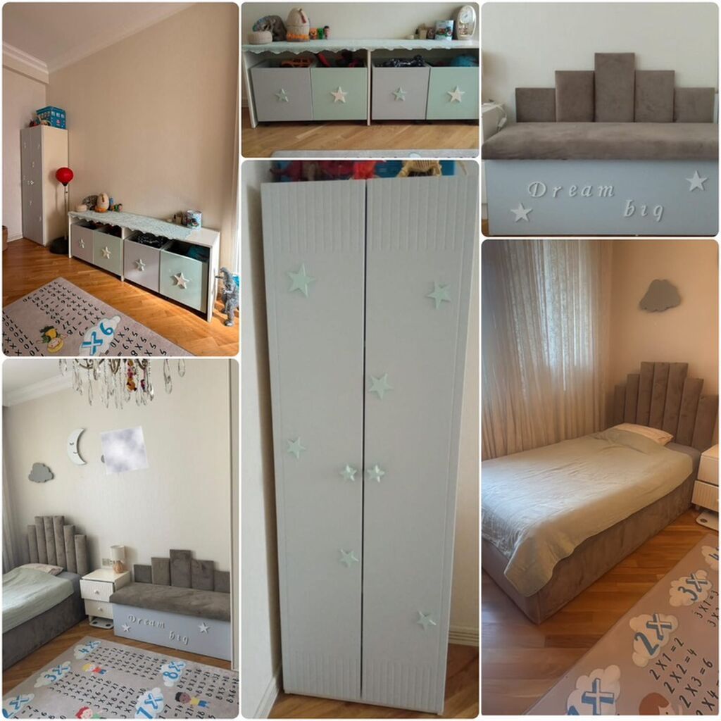 Uşaq/yeniyetmə otağı üçün tam mebel dəsti Tərkibi: - 2 ədəd yumşaq