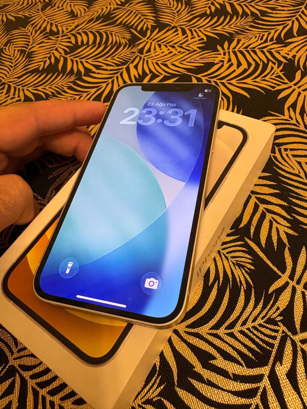 IPhone 12, 128 GB, Ağ, Barmaq izi, Simsiz şarj, Face ID — Apple iPhone, Bakı
