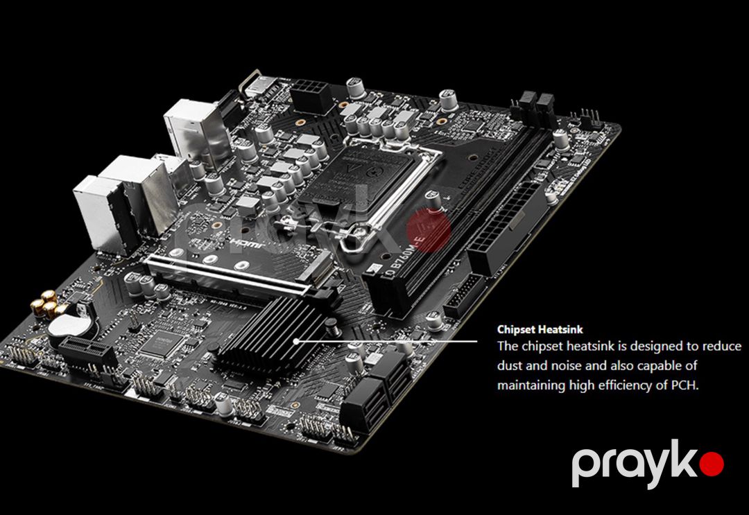 MSI B760M-E DDR5 LGA1700, Intel 14th/13th/12th Gen, 2x DDR5 5200+1x M.2 (PCIe 4.0), No RAID, 1x PC — Elektronika, Bakı (3)