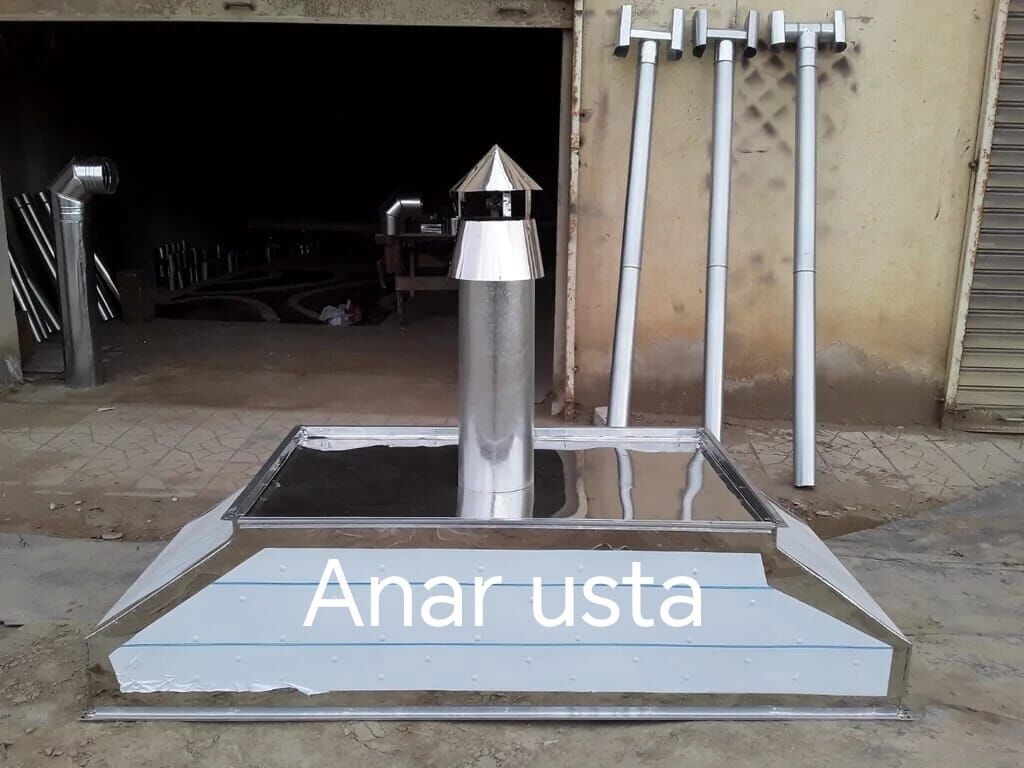 Paslanmayan poladdan mətbəx havalandırma kaminləri və aspirator — Mətbəx texnikası, Saray (5)