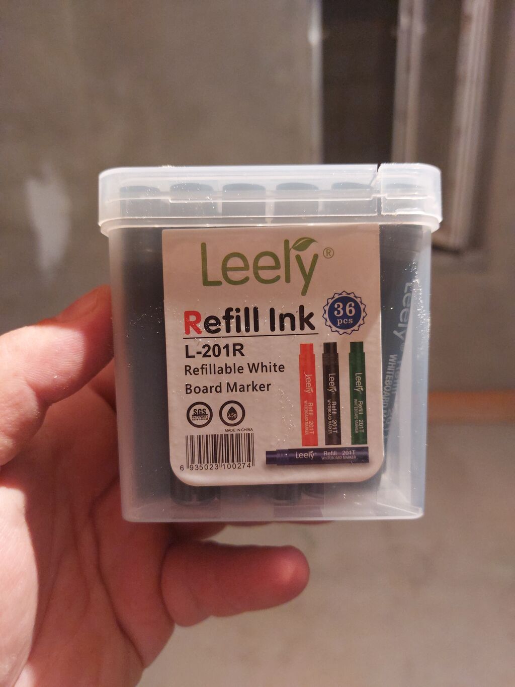 Leely Refill Ink L-201R – ağ lövhə markerləri üçün doldurulan mürəkkəb