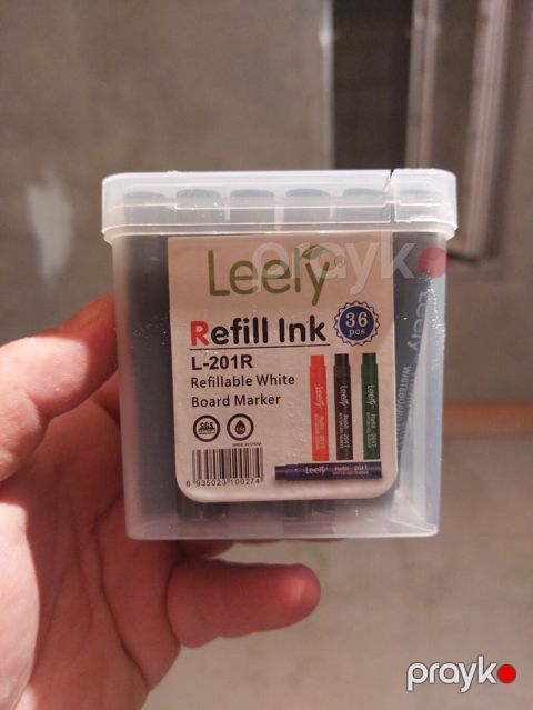 Leely Refill Ink L-201R – ağ lövhə markerləri üçün doldurulan mürəkkəb