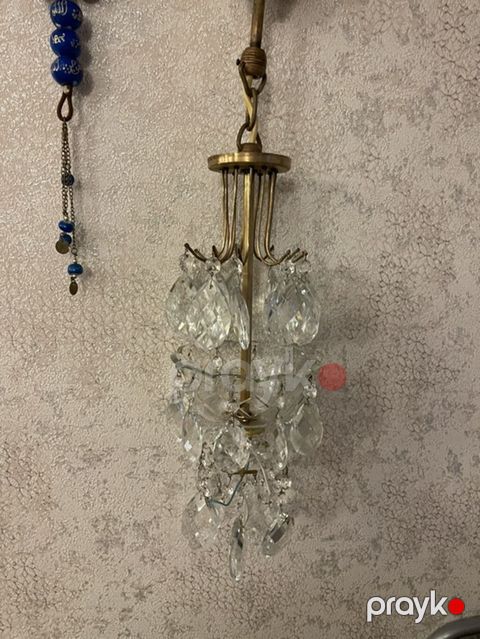 Klassik üslublu asma kristal çilçıraq, 1 lampa