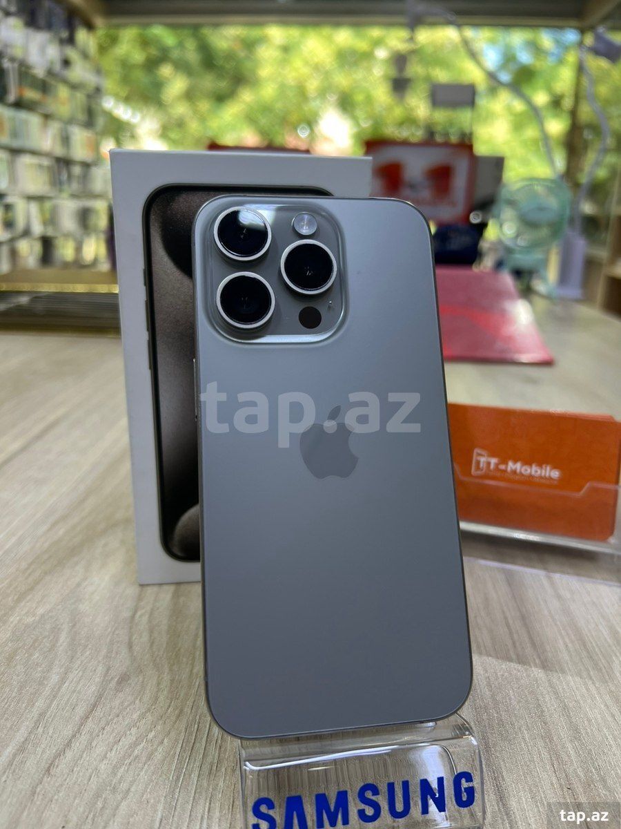 Apple iPhone 15 Pro Natural Titanium 256GB/8GB — Mallar, Bakı