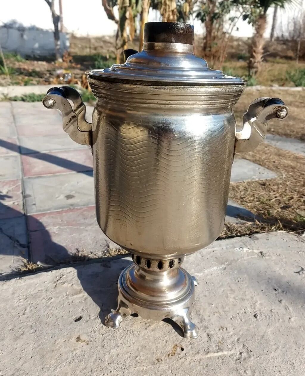 Antik samovar – klassik rus üslubunda, metal gövdəli. Xüsusiyyətlər — Mallar, Bakı