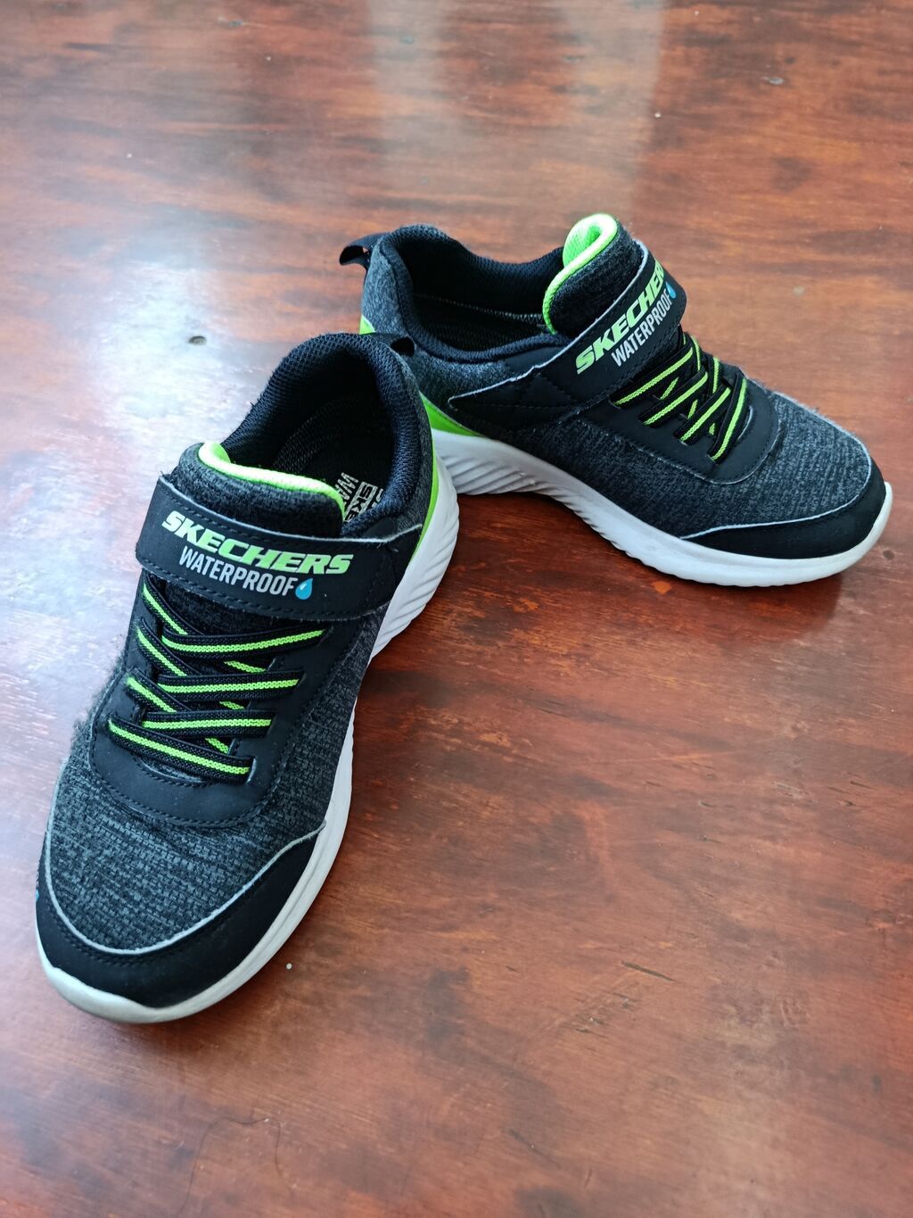 Skechers Skech-Tex Waterproof uşaq ayaqqabısı, ölçü 35, qara-yaşıl — Krossovkalar və kedilər, Bakı (2)