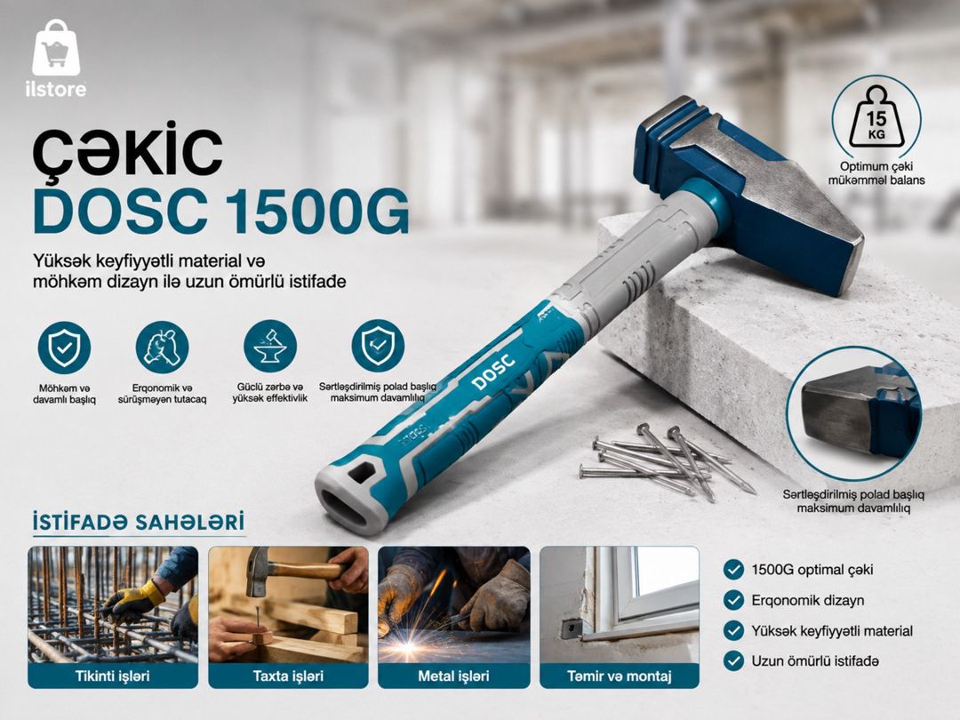 Çəkic DOSC 1500G — Mallar, Bakı