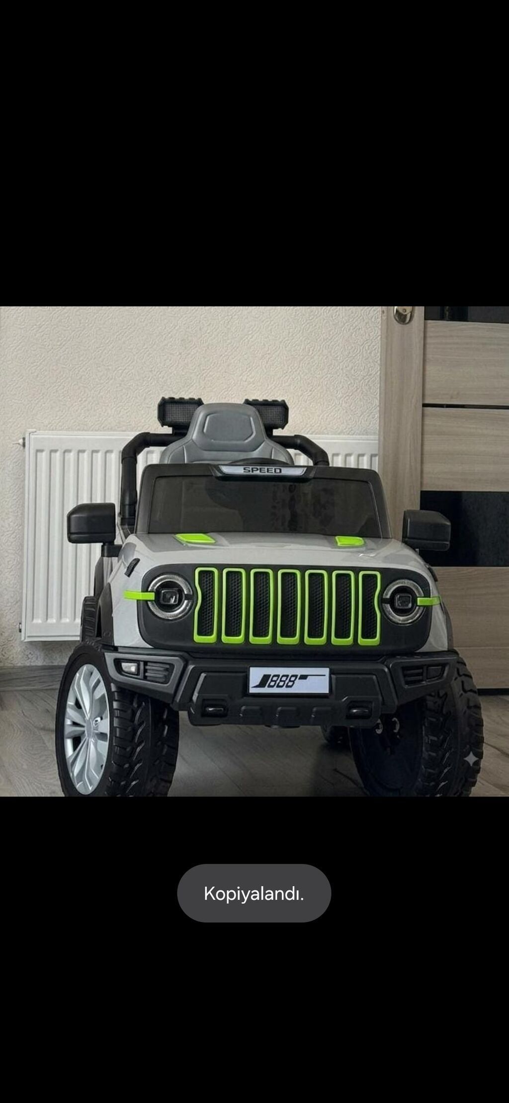 Uşaq maşini.qiymet 350 man.7yasa kimi usaq sure biler.hec bir problemi