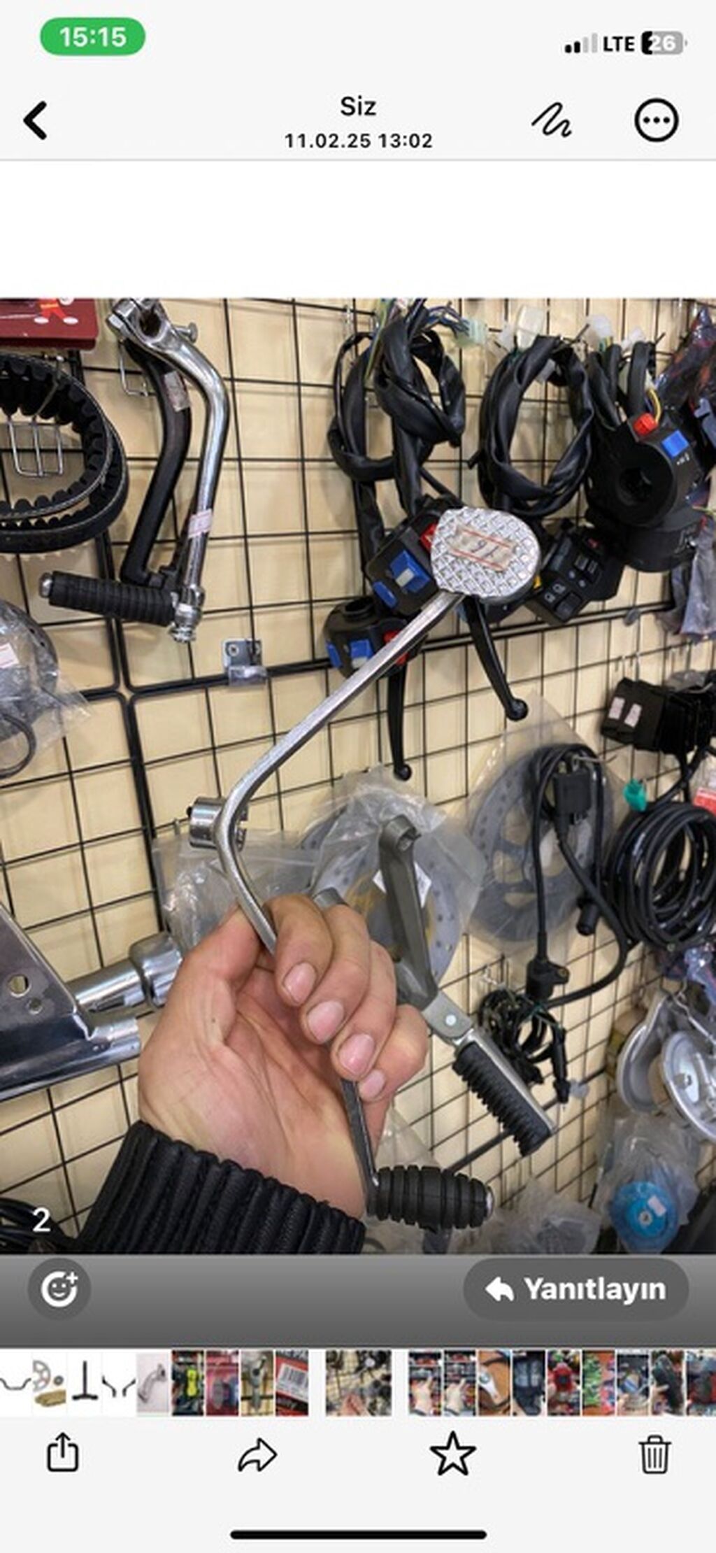 Moped/Motosiklet üçün sürət dəyişmə (qear) pedalı - Material: möhkəm