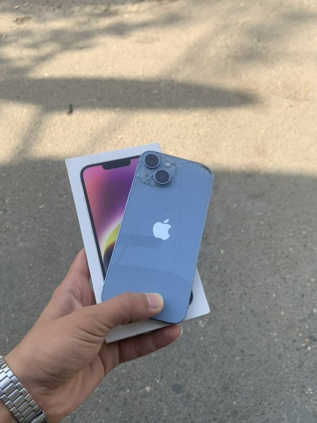 IPhone 14, 128 GB, Mavi, Qırıq — Apple iPhone, Bakı (3)