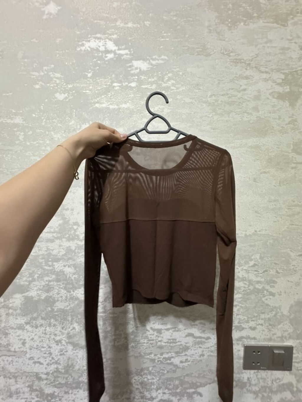 Ölçü S/m gedir Qadın bluzası – şokolad/qəhvəyi rəng - Model: uzunqol