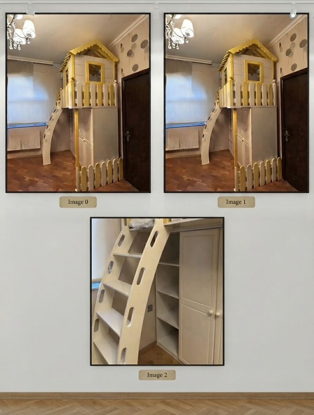 Uşaq otağı üçün kombinə edilmiş iki mərtəbəli mebel komplekti: - Üst — Mebel, Bakı (2)