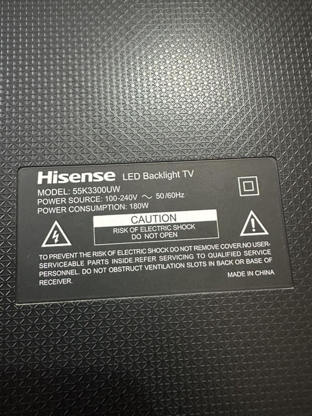 Hisense 55K3300UW LED TV ekran xarabdi ekran deyismelidi - Ekran: 55 — Televizorlar, Digah (3)