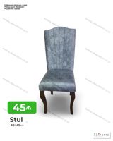 Stul – 40×45 sm - Yumşaq parça üzlüklü, dekorativ tikiş xətləri ilə — Mebel