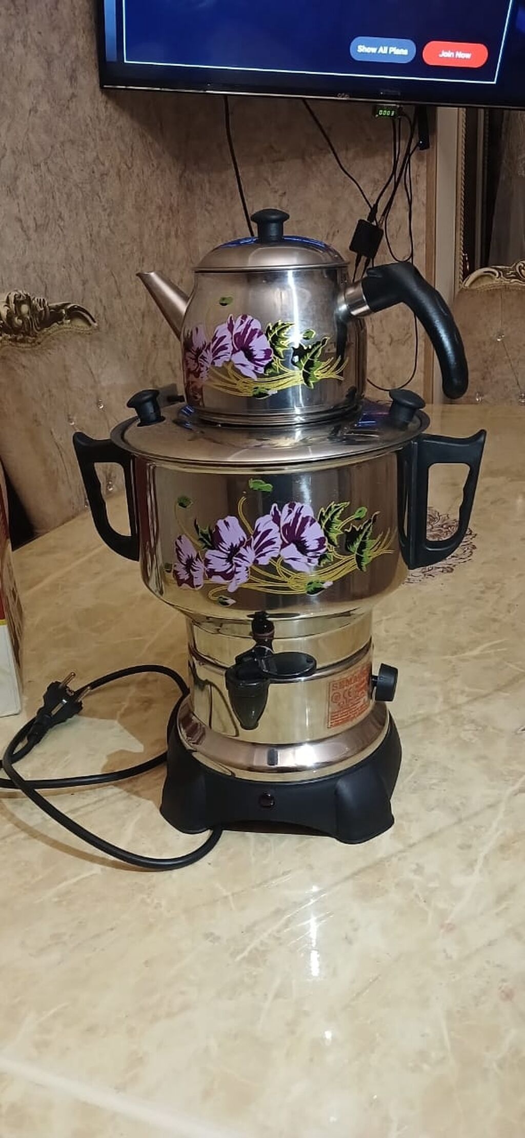 Raymond “Semaver Klasik Desenli” elektrikli samovar - Gərginlik: 230V — Samovarlar, Bakı (5)