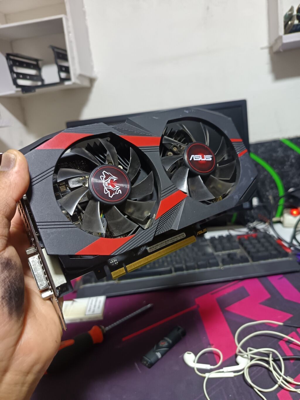 Videokart Asus GeForce GTX 1050 Ti, 4 GB, İşlənmiş — Elektronika, Pirəkəşkül (4)