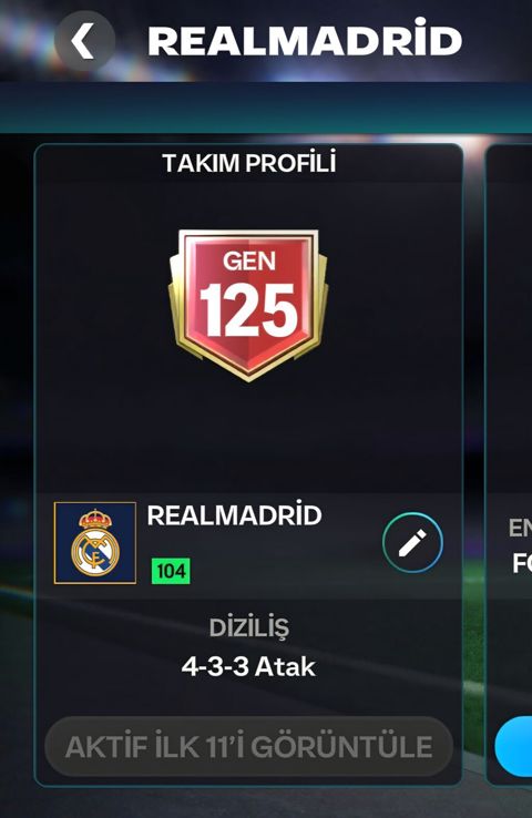 FC Mobile hesabı – "REALMADRID" komandası (GEN: 125) — Bakı