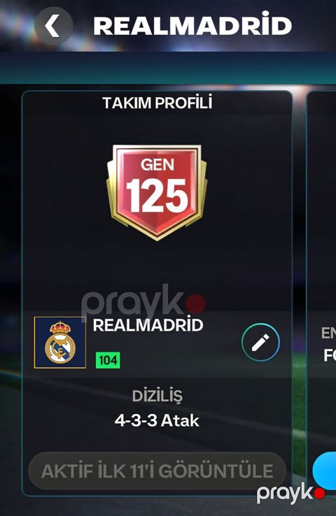 FC Mobile hesabı – "REALMADRID" komandası (GEN: 125) — Bakı