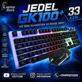 JEDEL GK100+ Klaviatura + Mouse Dəsti — 33 AZN 🎮 LED işıqlı — Elektronika