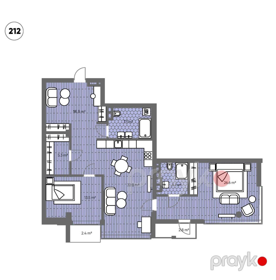Satılır 3 otaqlı yeni tikili 132.9 m² — Mənzil, Bakı (11)