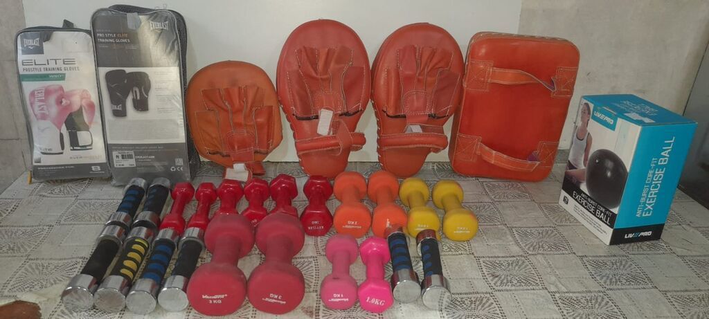 Fitnes və döyüş idmanları üçün avadanlıq seti 2 ədəd boks əlcəyi 2 — İdman və istirahət, Digah (7)