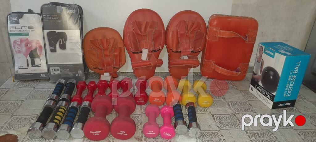 Fitnes və döyüş idmanları üçün avadanlıq seti 2 ədəd boks əlcəyi 2 — İdman və istirahət, Digah (7)