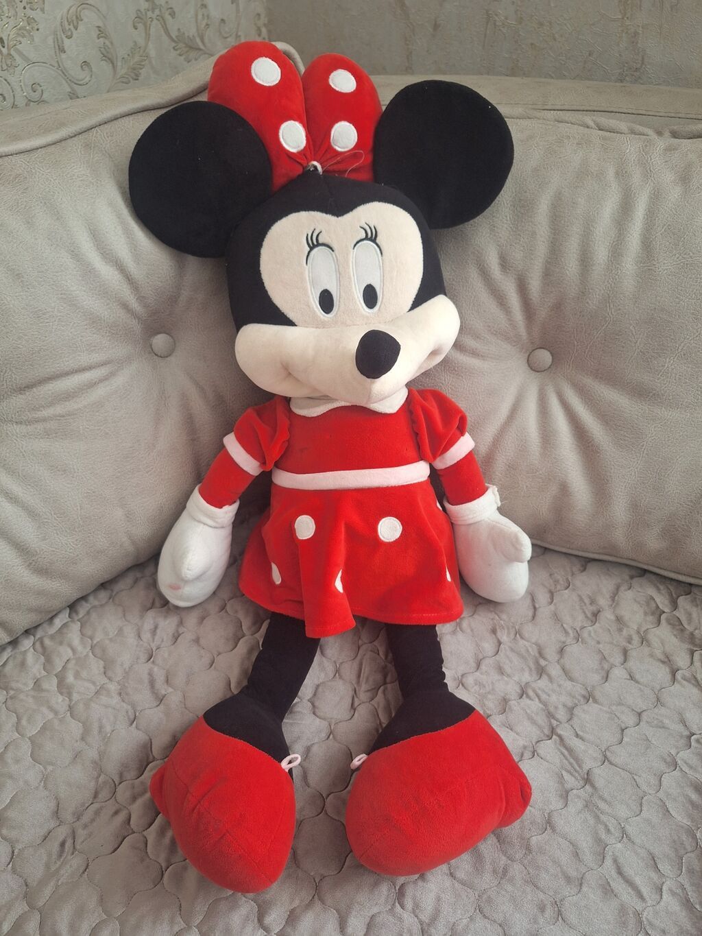 Böyük ölçülü Minnie Mouse plyuş oyuncağı - Material: yumşaq və — Yumşaq oyuncaqlar, Gəncə (3)
