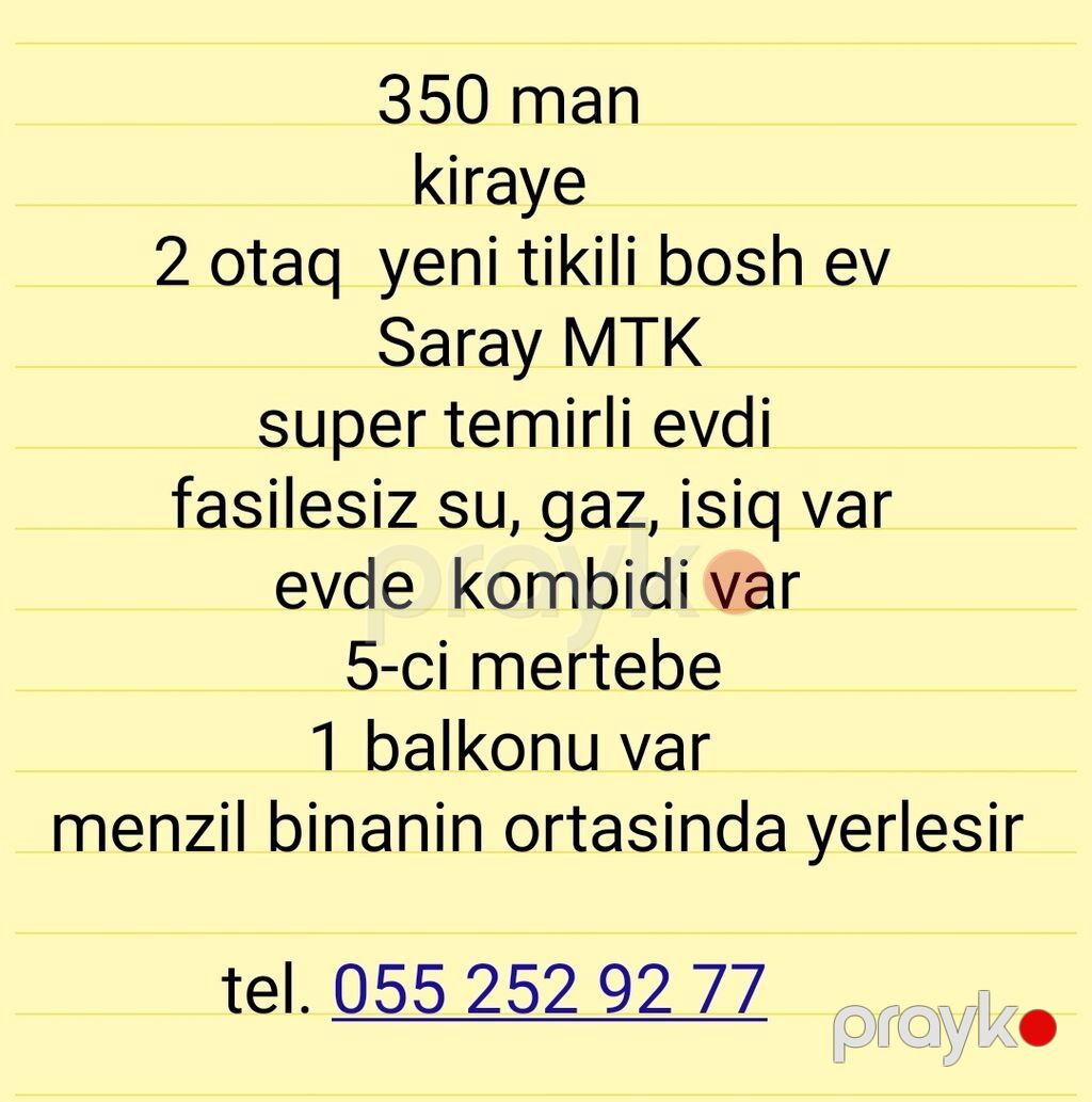 Kirayə 2 otaqlı yeni tikili mənzil — Saray MTK - Super təmirli — Daşınmaz əmlak, Sumqayıt (2)