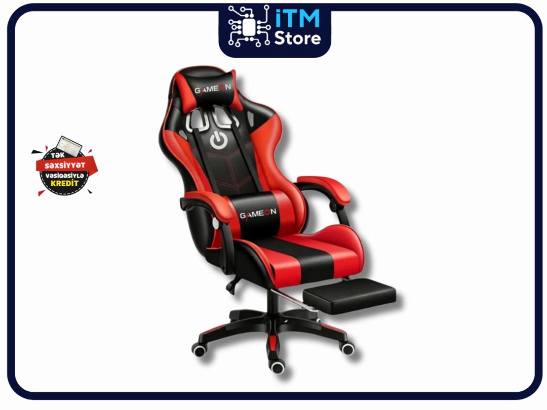 Kreslo GAMING CHAIR GAMEON GO-7001 BK/RED — Mallar, Bakı