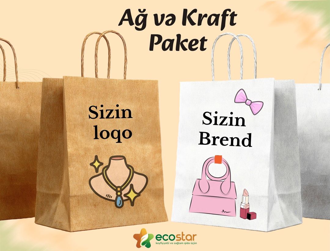 Çanta kraft və ağ — Mallar, Bakı