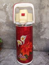 Retro termopot – mexaniki pompalı, dekorativ çiçək naxışlı korpus. - — Nigar