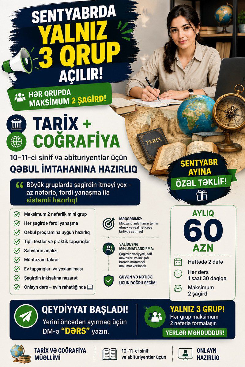 Cografiya və tarix hazırlıq dərsləri — Mallar, Bakı
