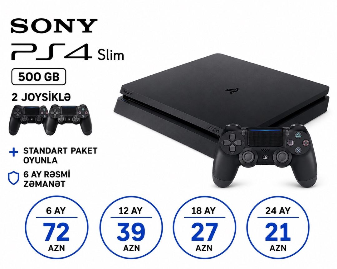 PlayStation 4 Slim 500 GB — Elektronika, Bakı